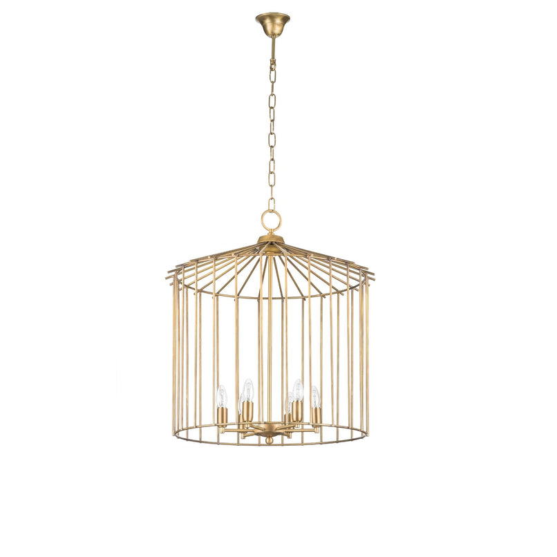 Cage brass chandelier - ilbronzetto