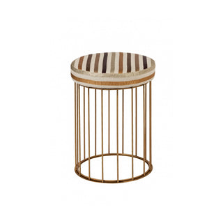 Sgabello Cage in ottone - ilbronzetto