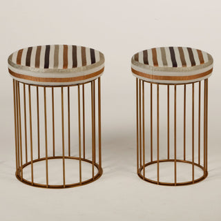 Sgabello Cage in ottone - ilbronzetto