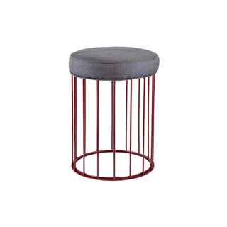 Sgabello in ferro rosso Cage wine - ilbronzetto