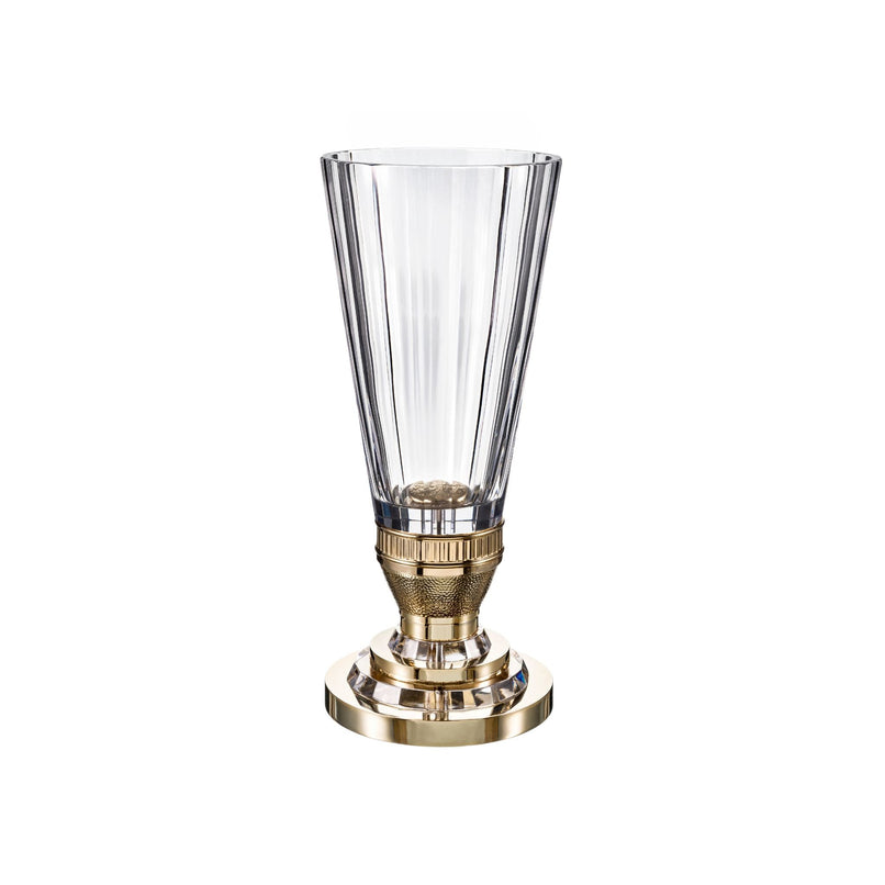 Crystal vase with bronze base - ilbronzetto