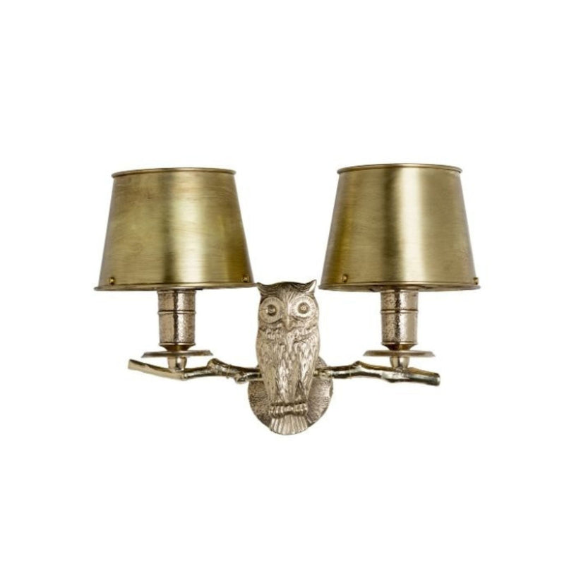 Fauna brass owl wall light - ilbronzetto