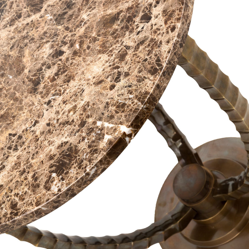 Horn brass side table - ilbronzetto
