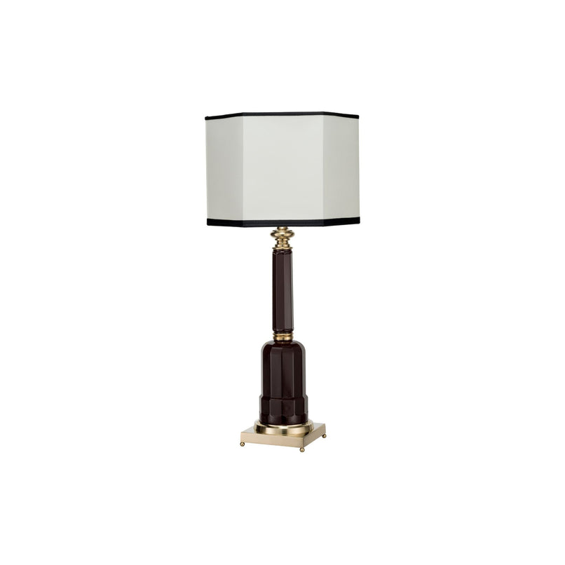 Jacaranda chestnut brown brass table lamp - ilbronzetto