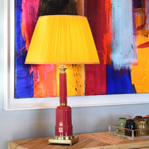 Lampada da tavolo Jacaranda in ottone rosso fragola - ilbronzetto