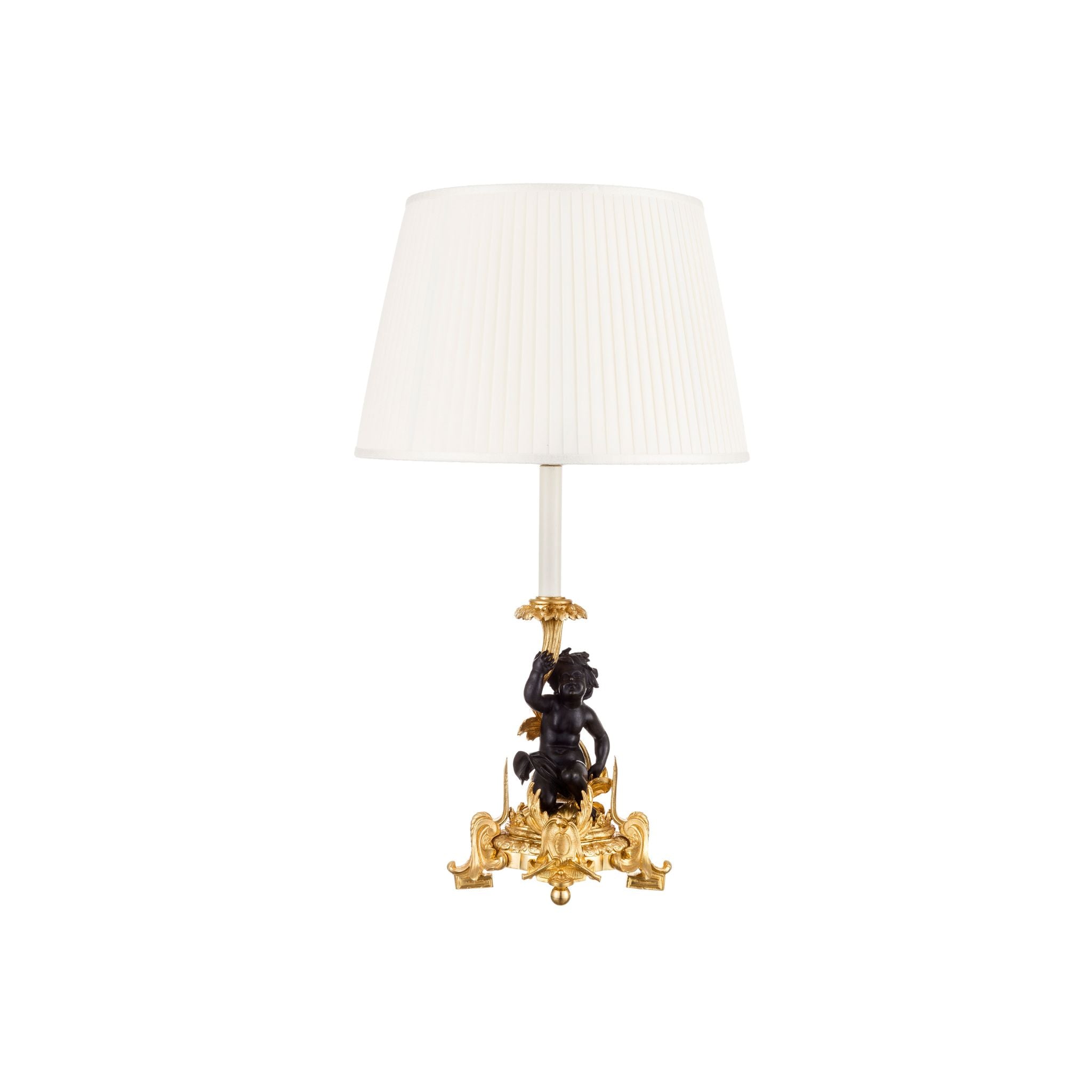 Lampada da tavolo Mytho cherubino in ottone - ilbronzetto