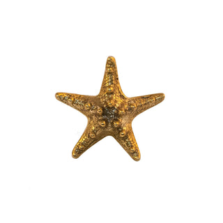 Stella marina in ottone a cinque punte pomello - ilbronzetto
