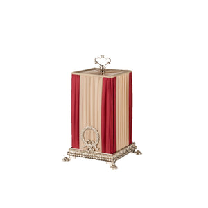Palmira, lampada da tavolo in tessuto con paralume quadrato - ilbronzetto