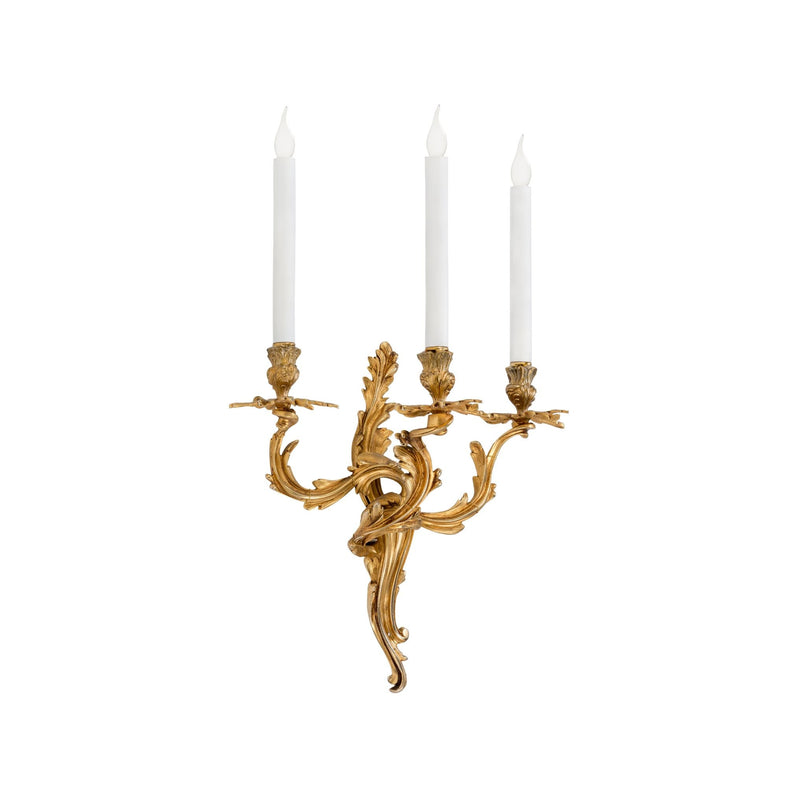 Palmira leaves sconce three lights - ilbronzetto