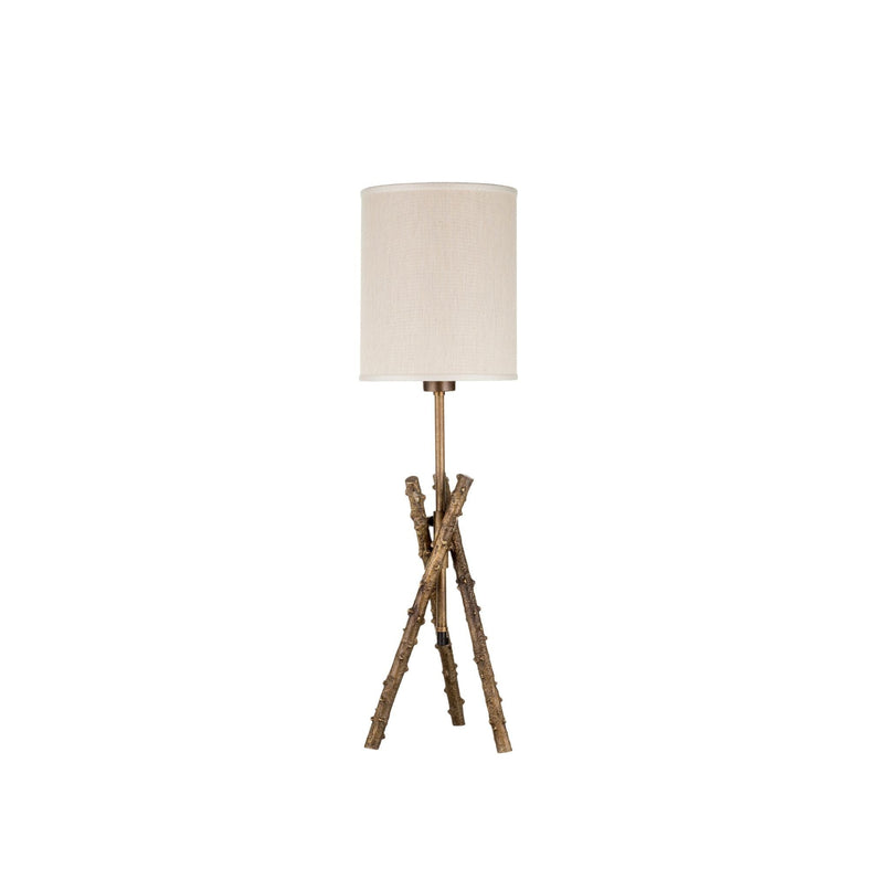 Rosa canina brass table lamp - ilbronzetto