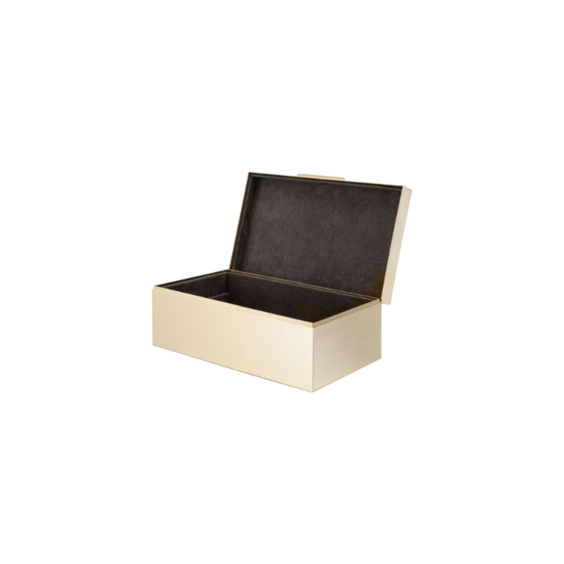 Treasure brass rectangular box with zippered top - ilbronzetto