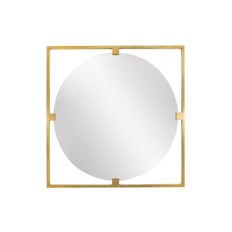 Urban round brass mirror - ilbronzetto