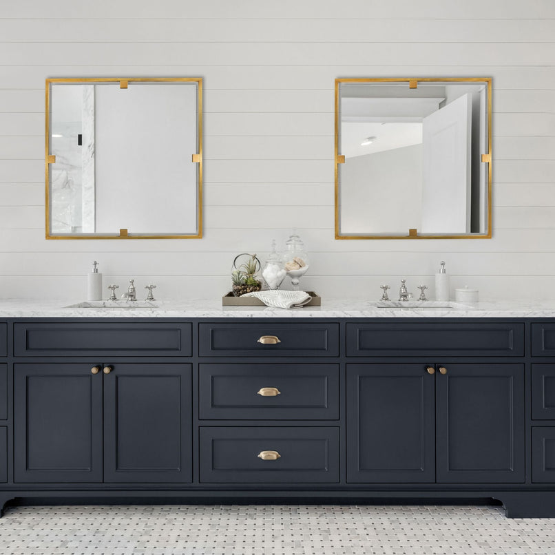 Urban square brass mirror - ilbronzetto